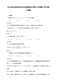 2024届山东省滨州市沾化区实验高级中学高三上学期第二次月考数学试题含答案