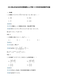 2024届山东省名校考试联盟高三上学期12月阶段性检测数学试题含答案
