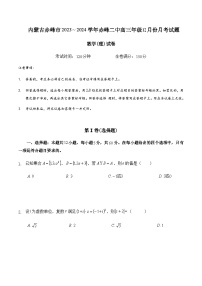 2023-2024学年内蒙古赤峰二中高三上学期第四次月考试题数学（理）含答案