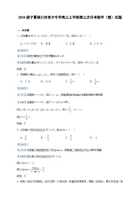 2024届宁夏银川市育才中学高三上学期第三次月考数学（理）试题含答案