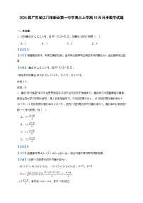 2024届广东省江门市新会第一中学高三上学期10月月考数学试题含答案