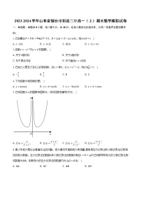 2023-2024学年山东省烟台市招远二中高一（上）期末数学模拟试卷（含解析）