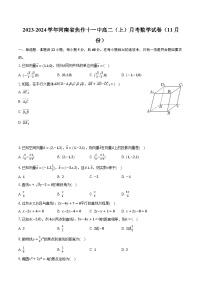 2023-2024学年河南省焦作十一中高二（上）月考数学试卷（11月份）（含解析）