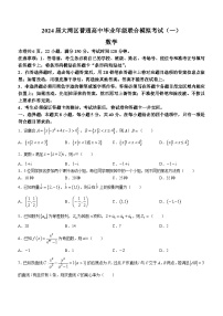 广东省大湾区2024届高三上学期联合模拟考试（一）数学