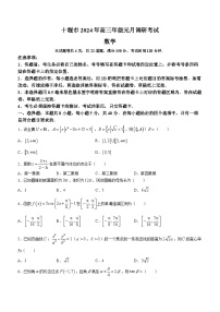 湖北省十堰市2023-2024学年高三上学期元月调研考试数学试卷（Word版附答案）