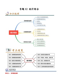 专题12 统计综合（知识串讲+热考题型+专题训练）-2023-2024学年高一数学下学期期中期末考点大串讲（人教A版2019必修第二册）