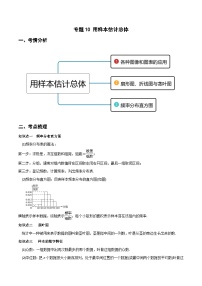 (人教A版必修第二册)高一数学下册同步讲义 专题10 用样本估计总体（重难点突破）原卷版+解析