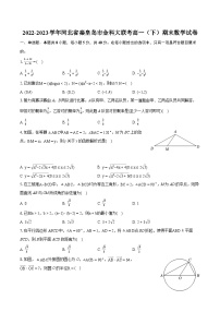 2022-2023学年河北省秦皇岛市金科大联考高一（下）期末数学试卷（含详细答案解析）