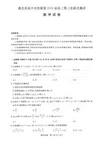 湖北省高中名校联盟2024届高三第三次联考综合测评数学试卷