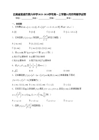 云南省宣威市第六中学2023-2024学年高一上学期11月月考数学试卷(含答案)