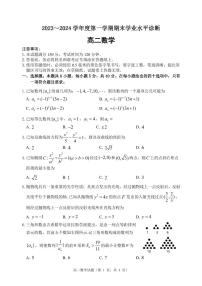 山东省烟台市2023-2024学年高二上学期期末学业水平诊断数学试题