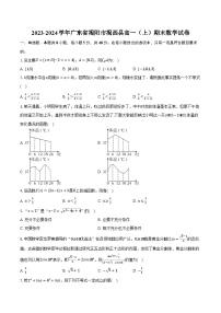 2023-2024学年广东省揭阳市揭西县高一（上）期末数学试卷（含解析）