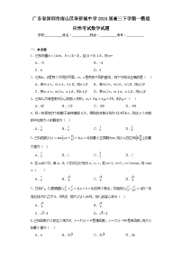 广东省深圳市南山区华侨城中学2024届高三下学期一模适应性考试数学试题