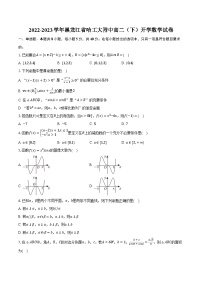 2022-2023学年黑龙江省哈工大附中高二（下）开学数学试卷（含解析）