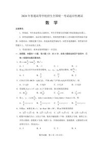 1.  北京市2024届高三上学期“极光杯”线上测试（二）数学模拟试题及答案