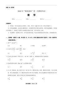 10. 2024年“数海漫游”高三下学期第一次模拟考试数学试题物答案未公布