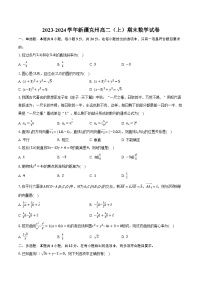 2023-2024学年新疆克州高二（上）期末数学试卷（含解析）