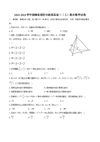 2023-2024学年湖南省邵阳市新邵县高二（上）期末数学试卷（含解析）