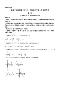 河南省新高中创新联盟TOP二十名校2023-2024学年高二下学期2月调研考试数学试卷（Word版附解析）