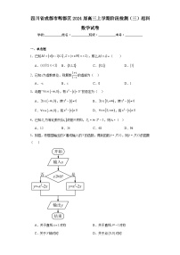 四川省成都市郫都区2024届高三上学期阶段检测（三）理科数学试卷