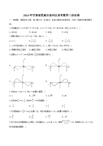 2024年甘肃省武威市凉州区高考数学三诊试卷（含解析）