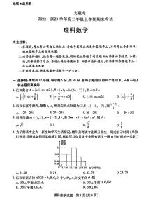 2022-2023学年天一大联考高三上学期期末考试理科数学试题及答案