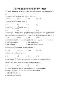 2024年黑龙江省齐齐哈尔市高考数学一模试卷（含解析）