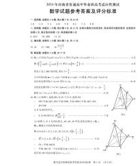 2024年3月河南高三下学期适应性数学试题及答案