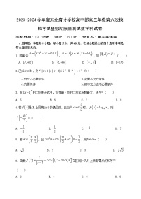 辽宁省沈阳市东北育才学校高中部2024届高三下学期第六次模拟考试数学试卷（Word版附答案）