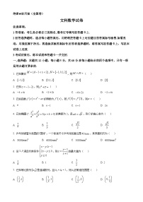 2024西安一中高三下学期模拟考试数学（文）无答案