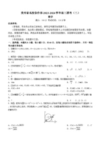 贵州省名校协作体2023-2024学年高三下学期联考(二)数学试题(无答案)