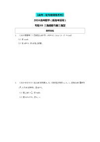 2024高考数学二轮复习压轴题型分类专练（新高考用）-专题03三角函数与解三角型（含解析）