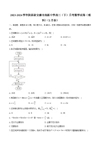2023-2024学年陕西省安康市高新中学高三（下）月考数学试卷（理科）（2月份）（含解析）
