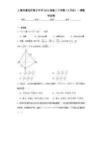 上海市嘉定区育才中学2024届高三下学期（3月份）一调数学试卷及答案