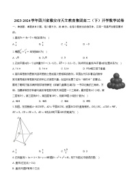 2023-2024学年四川省雅安市天立教育集团高二（下）开学数学试卷（含解析）