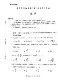 2024贵州省毕节市高三下学期第二次诊断性考试-数学试题及答案