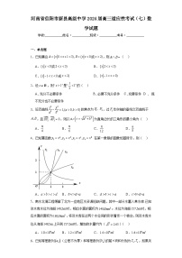 河南省信阳市新县高级中学2024届高三适应性考试（七）数学试题及答案