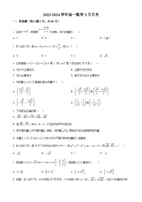 广东省高州市第四中学2023-2024学年高一下学期3月月考数学试卷（Word版附答案）