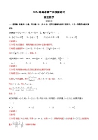 2024年高考第二次模拟考试：数学（新高考专用卷）01（解析版）