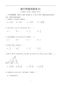 2024年高一数学下学期期中押题预测卷（范围：三角函数、平面向量、复数）