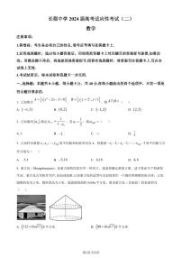 （高考新结构19题）2024届知名中学高三下学期适应考试（二）数学试题（原卷版+解析版）