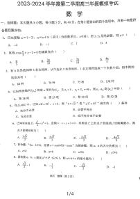 江苏省海安高级中学、宿迁中学2023-2024学年高三下学期模拟考试数学试卷