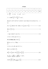 江西省南昌市第十九中学2023-2024学年高三上学期1月模拟数学试题含答案