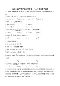 2023-2024学年广西玉林市高一（上）期末数学试卷（含详细答案解析）