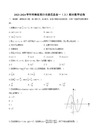 2023-2024学年河南省周口市鹿邑县高一（上）期末数学试卷(含详细答案解析)