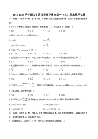 2023-2024学年湖北省武汉市部分重点高一（上）期末数学试卷(含详细答案解析)