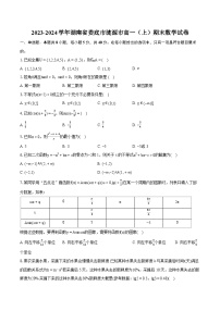 2023-2024学年湖南省娄底市涟源市高一（上）期末数学试卷(含详细答案解析)