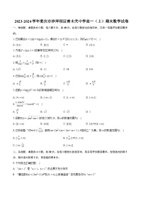 2023-2024学年重庆市沙坪坝区青木关中学高一（上）期末数学试卷（含详细答案解析）