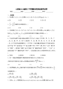 山西省2024届高三下学期阶段性测试数学试卷(含答案)