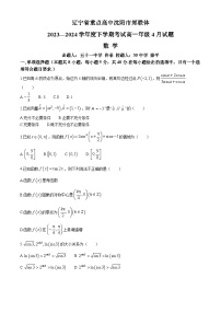 2024重点中学沈阳郊联体高一下学期4月月考试题数学含答案